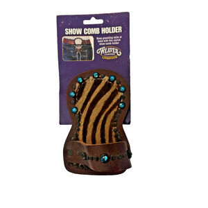 Weaver Leather Livestock Show Comb Holder Brown Zebra Hair-on hide